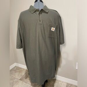 Carhartt Collared Short Sleeve, Dark Green, 2XL